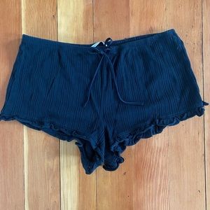 Victoria’s Secret black ribbed sleep shorts